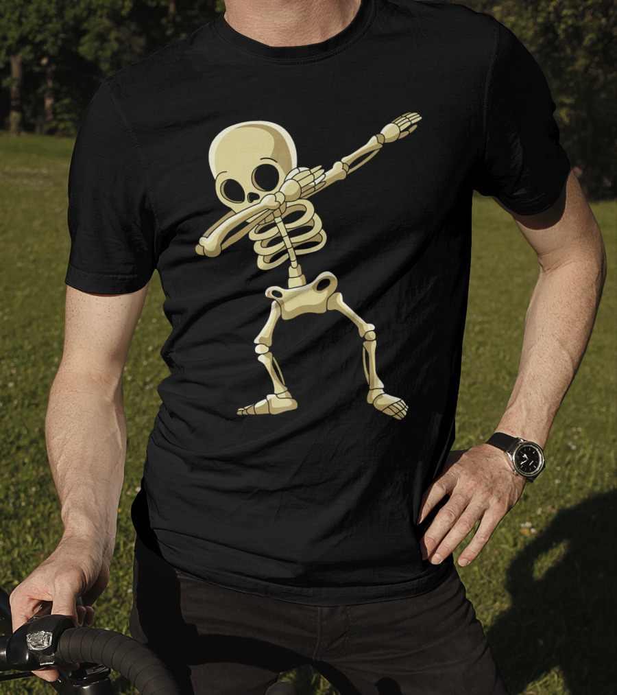 Kids Skeleton Dabbing Pose T-Shirt