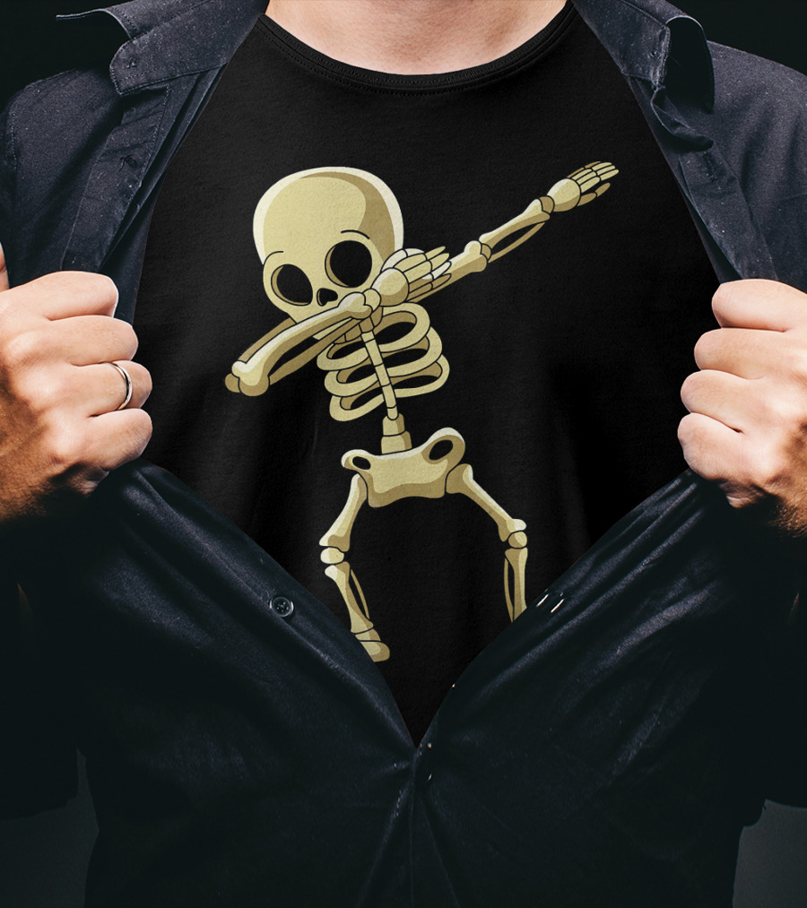 Kids Skeleton Dabbing Pose T-Shirt