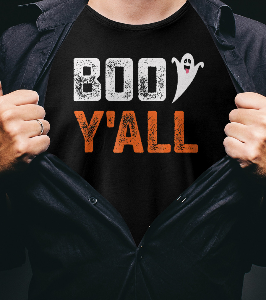 Boo Y'All Ghost Halloween Humor T-Shirt