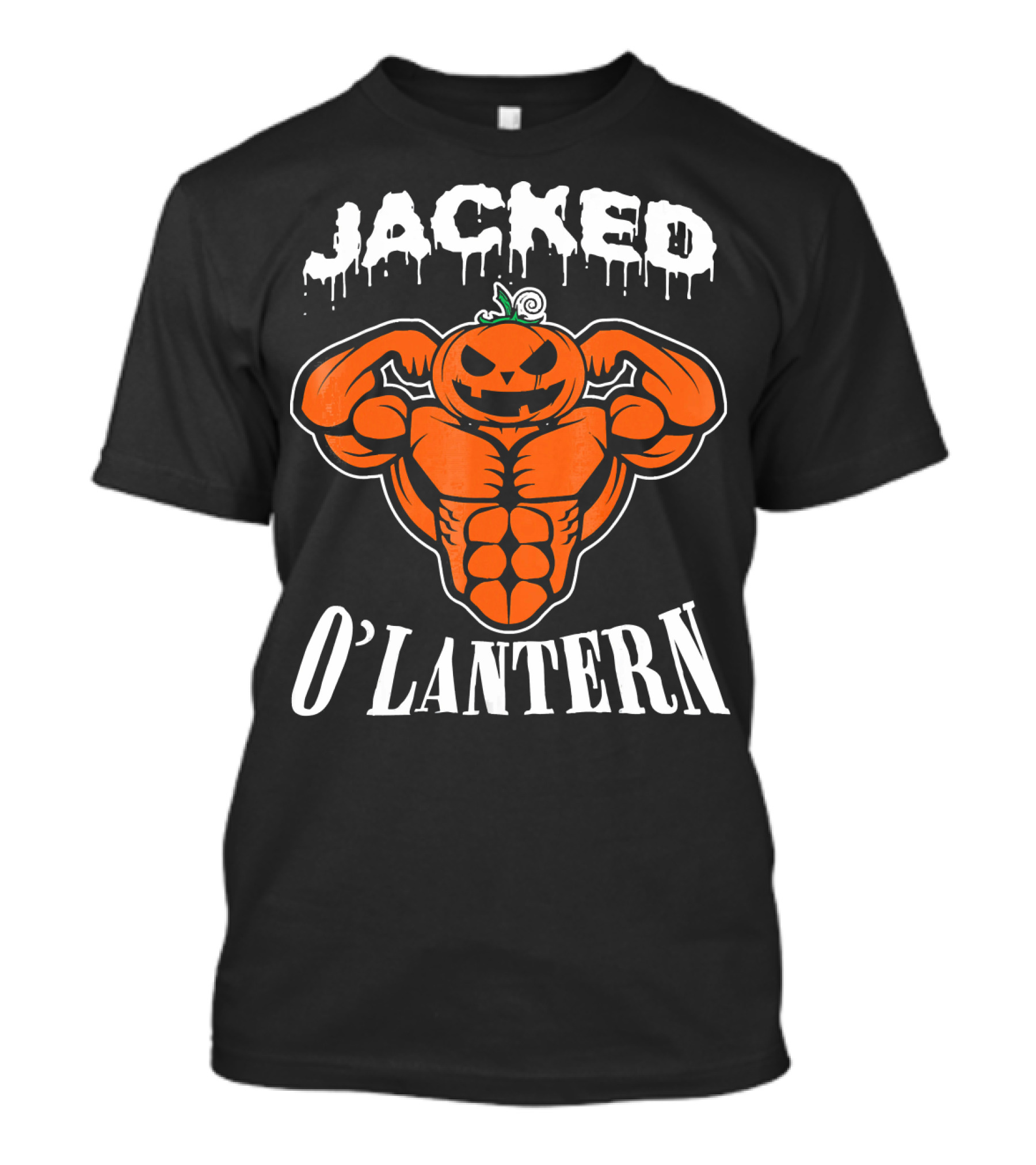 Jacked O'Lantern Cute Smile Pumpkin Strong Gymer T-Shirt