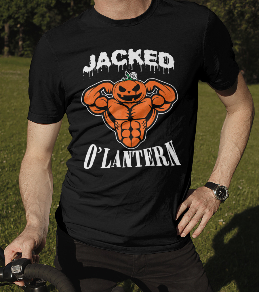 Jacked O'Lantern Cute Smile Pumpkin Strong Gymer T-Shirt