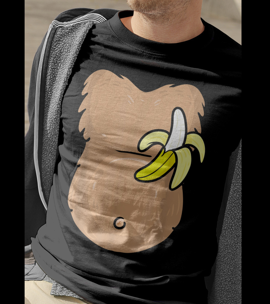 Monkey Costume Banana Belly T-Shirt