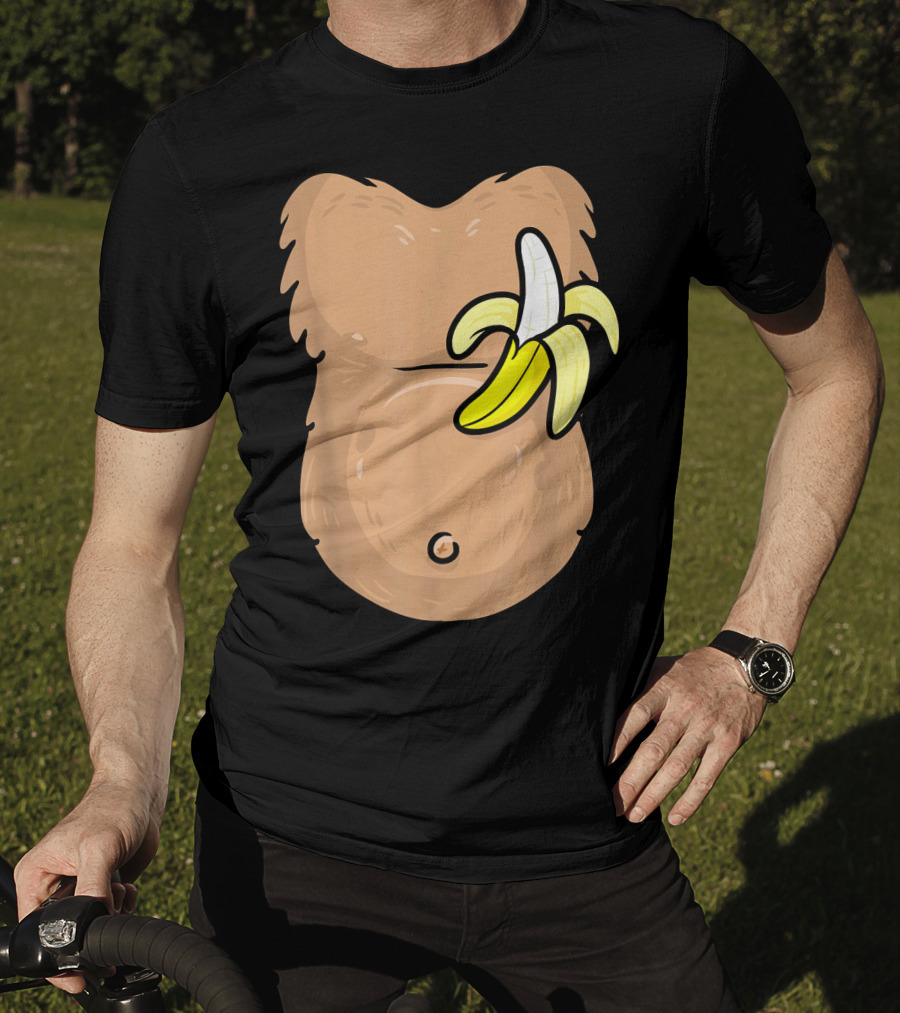 Monkey Costume Banana Belly T-Shirt