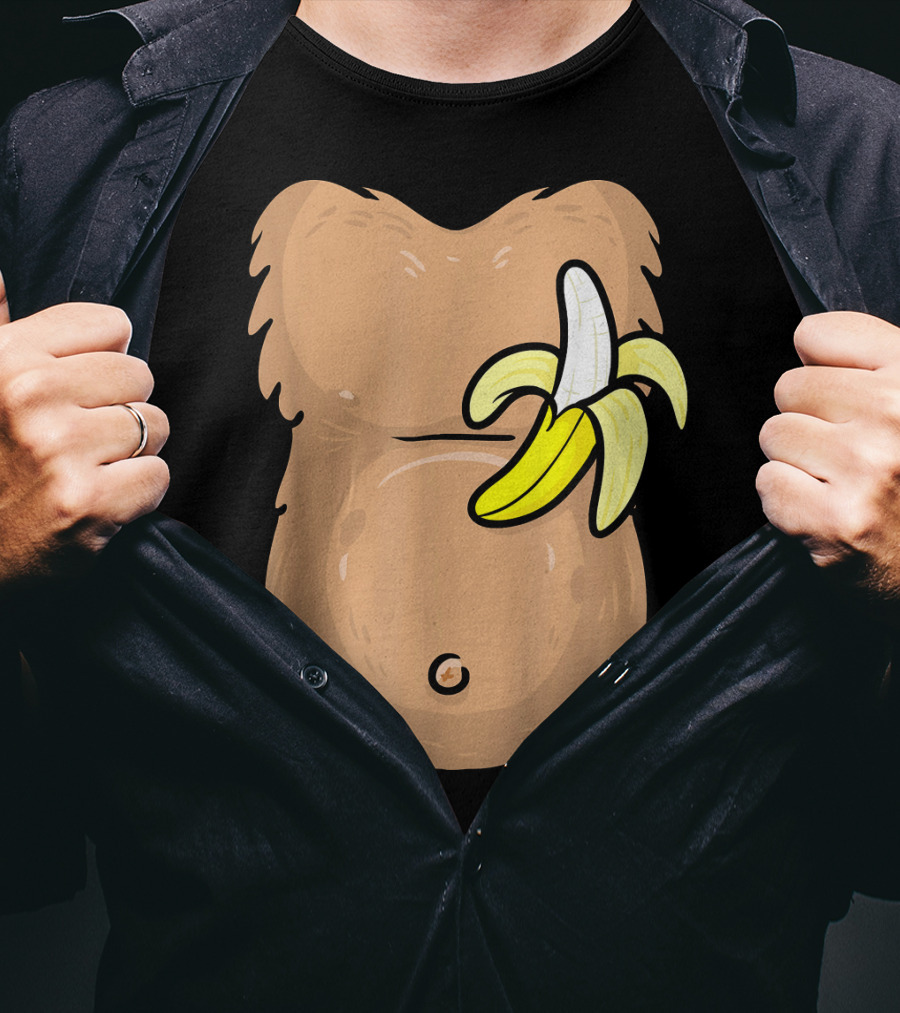 Monkey Costume Banana Belly T-Shirt