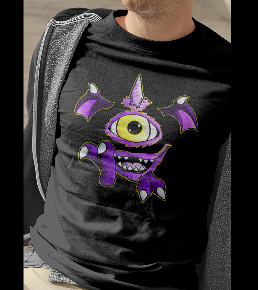 Purple People Eater One-Eyed Monster Halloween T-Shirt