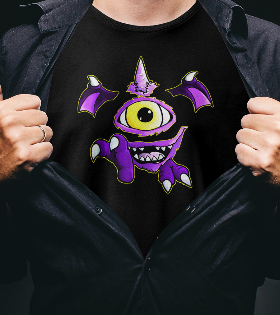 Purple People Eater One-Eyed Monster Halloween T-Shirt