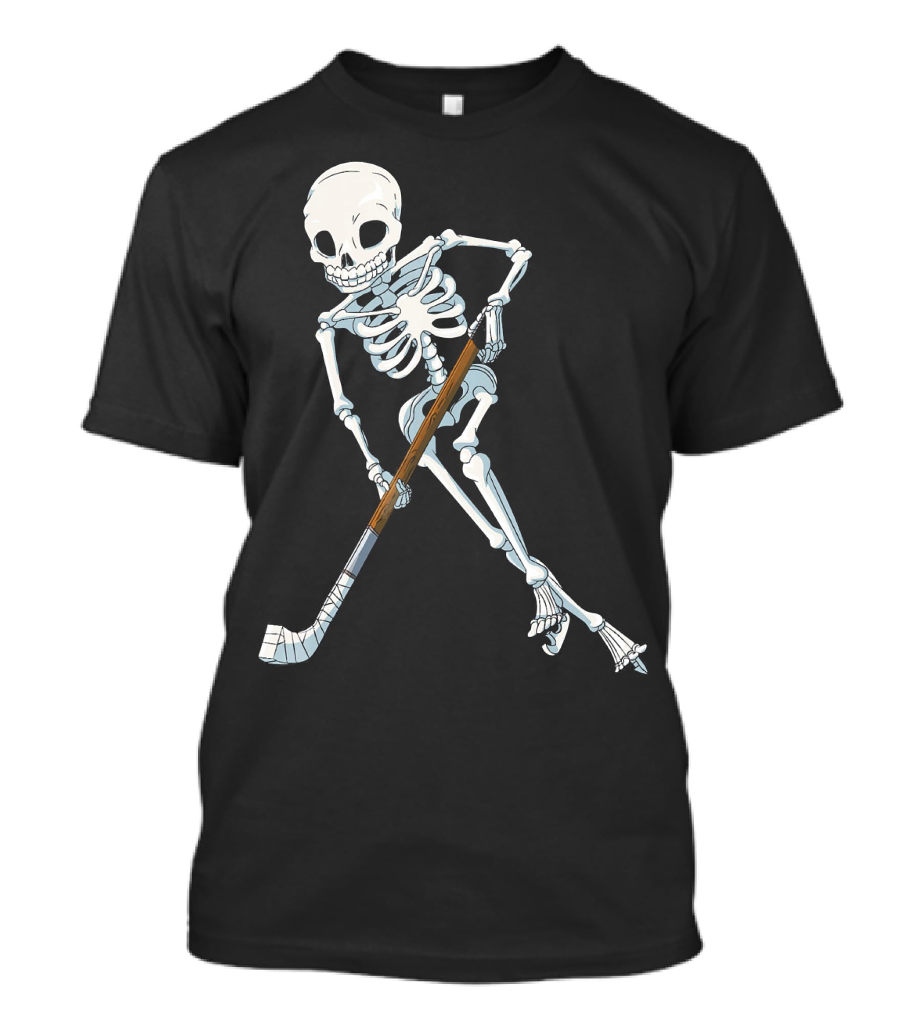Skeleton Hockey Player Iconic Skating Pose T-Shirt