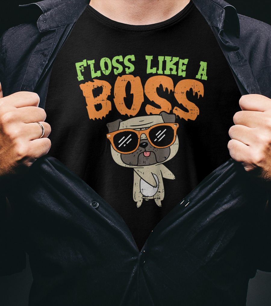 Floss Like A Boss Pug T-Shirt