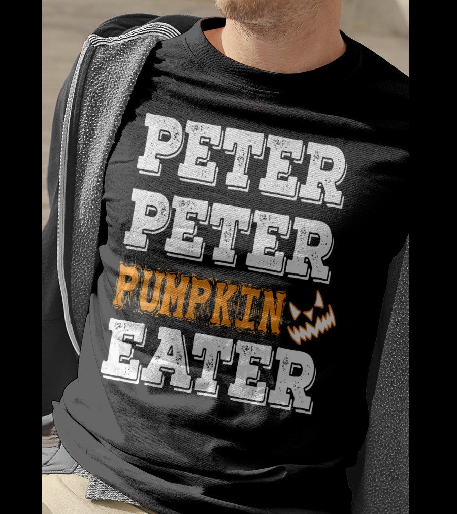 Peter Peter Pumpkin Eater Jack-O'-Lantern Face T-Shirt