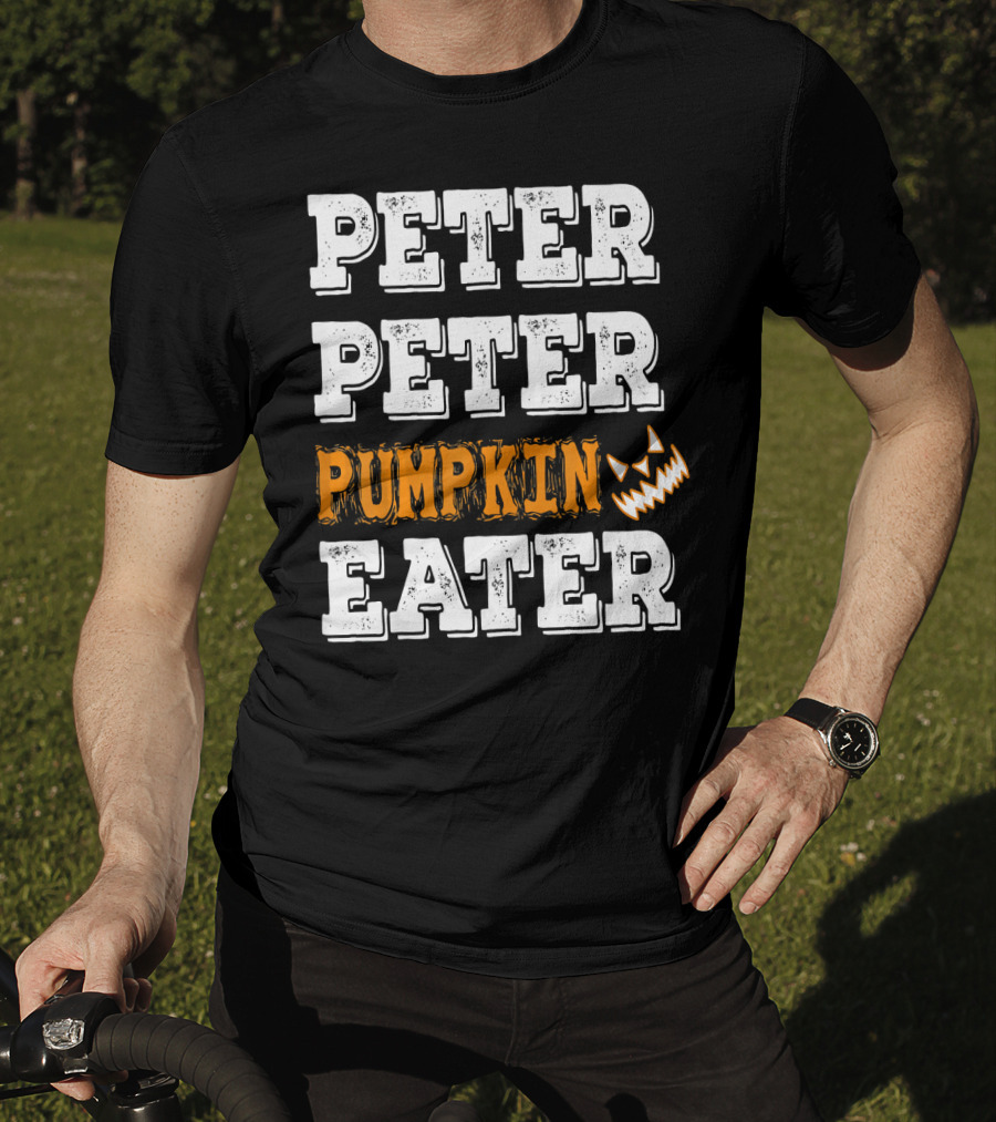 Peter Peter Pumpkin Eater Jack-O'-Lantern Face T-Shirt