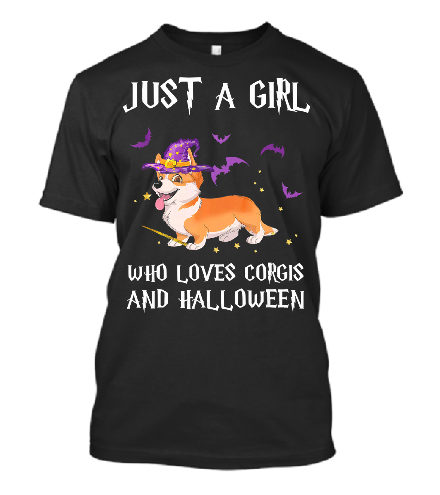Just A Girl Who Loves Corgis And Halloween T-Shirt
