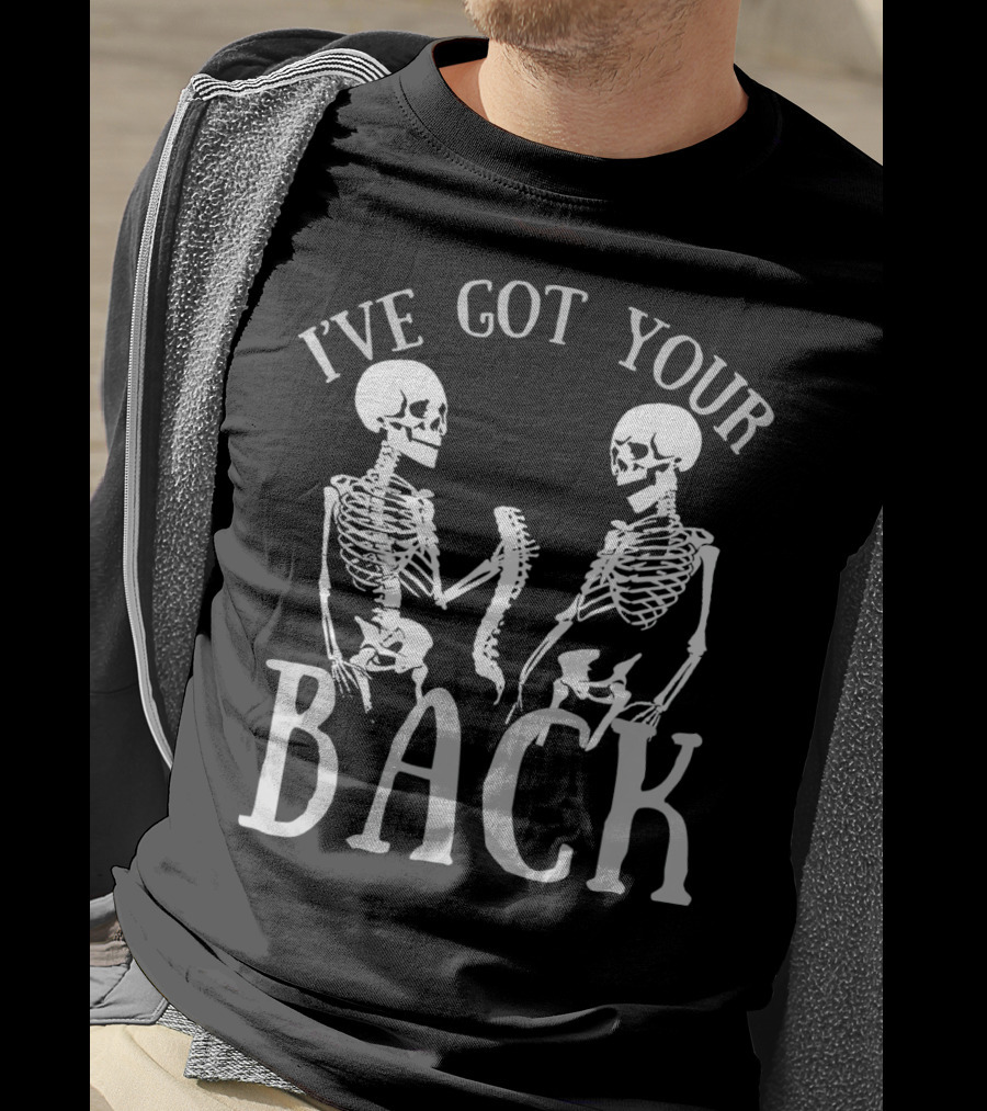 I've Got Your Back Funny Skeleton Duo T-Shirt