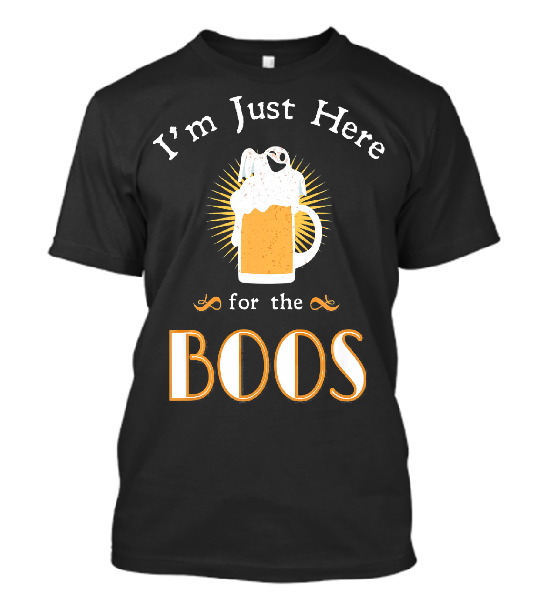 I'm Just Here For The Boos Beer Mug Ghost Halloween Fun T-Shirt