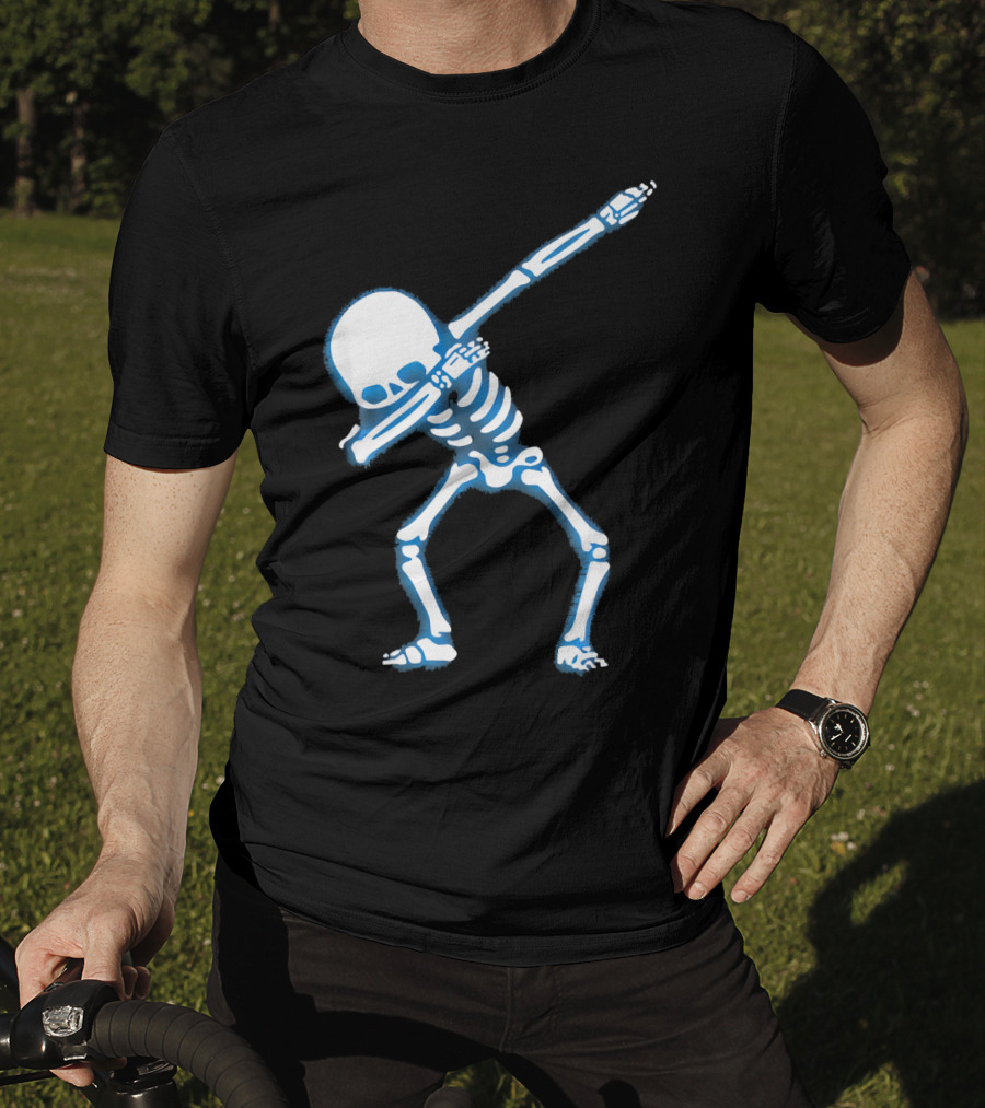 Dabbing Skeleton Dance Pose Fun Halloween T-Shirt