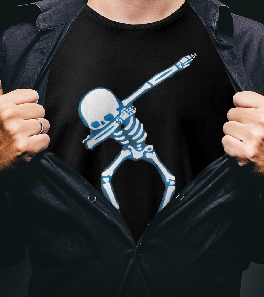 Dabbing Skeleton Dance Pose Fun Halloween T-Shirt