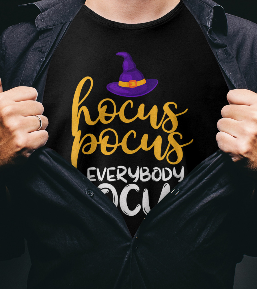 Hocus Pocus Everybody Focus Magic Teacher Humor T-Shirt