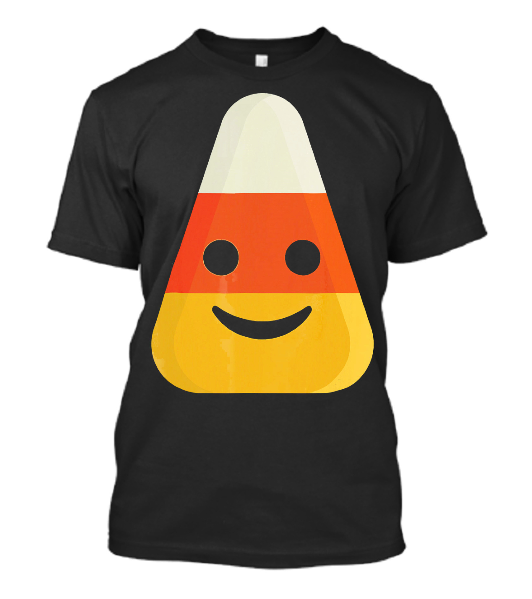 Candy Corn Smiling Emoji Face T-Shirt