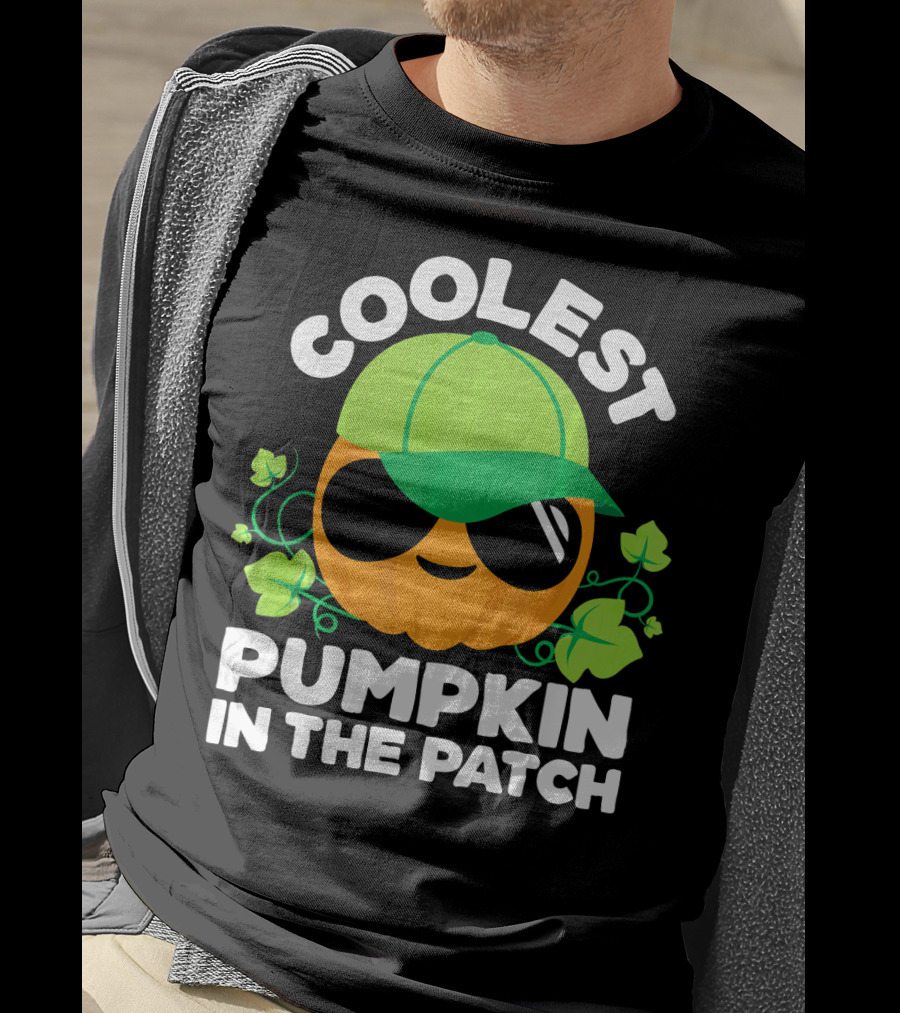 Coolest Pumpkin In The Patch Kids Pumpkin Patch Boys Or Girls Fall Co T-Shirt