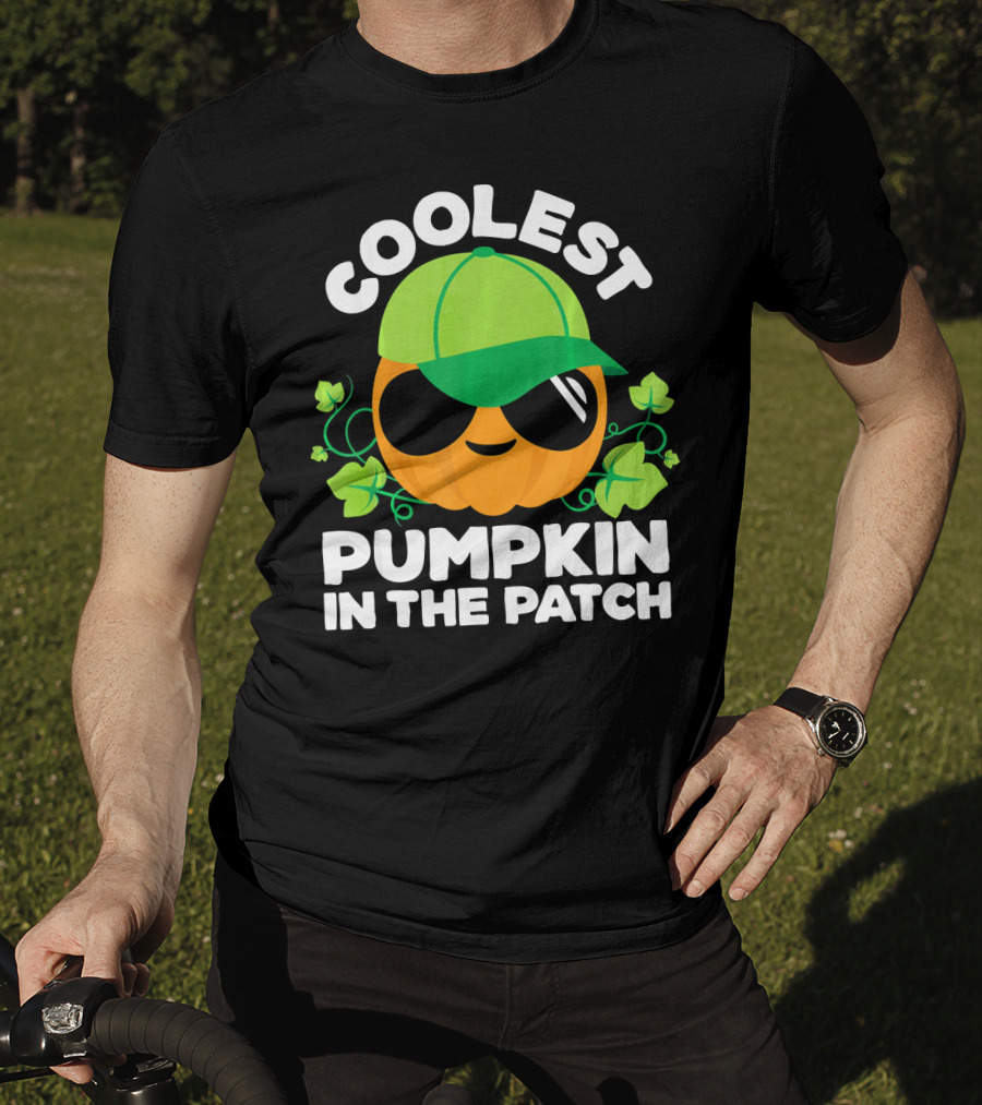 Coolest Pumpkin In The Patch Kids Pumpkin Patch Boys Or Girls Fall Co T-Shirt