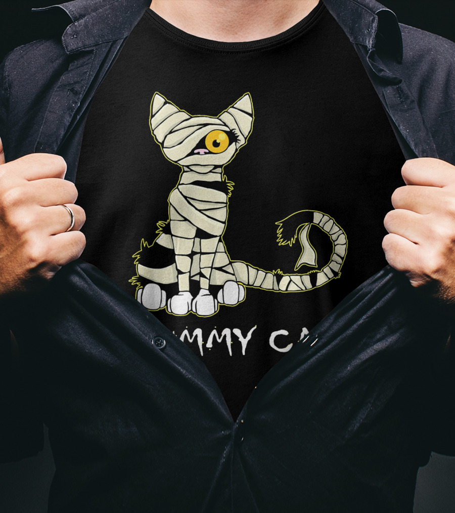 Mummy Cat Black Cat Mummy T-Shirt