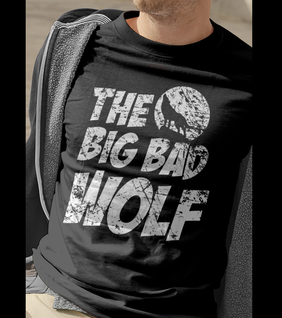 The Big Bad Wolf Howling Silhouette Moon T-Shirt