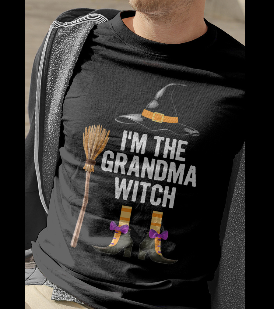 I'm The Grandma Witch With Hat Broom And Boots T-Shirt