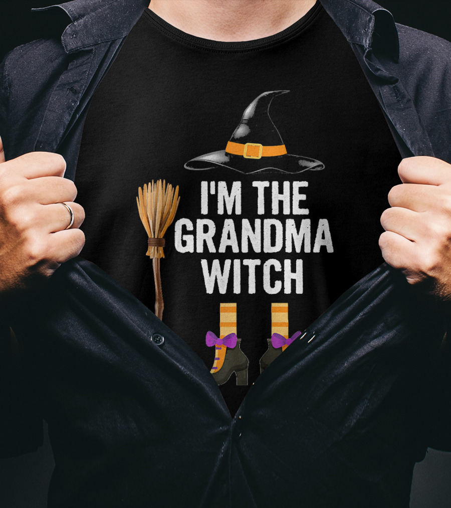 I'm The Grandma Witch With Hat Broom And Boots T-Shirt