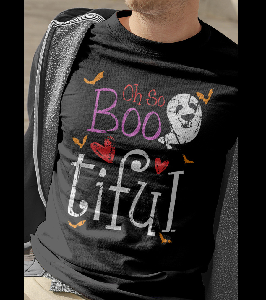Oh So Boo Tiful Ghost Hearts And Bats T-Shirt