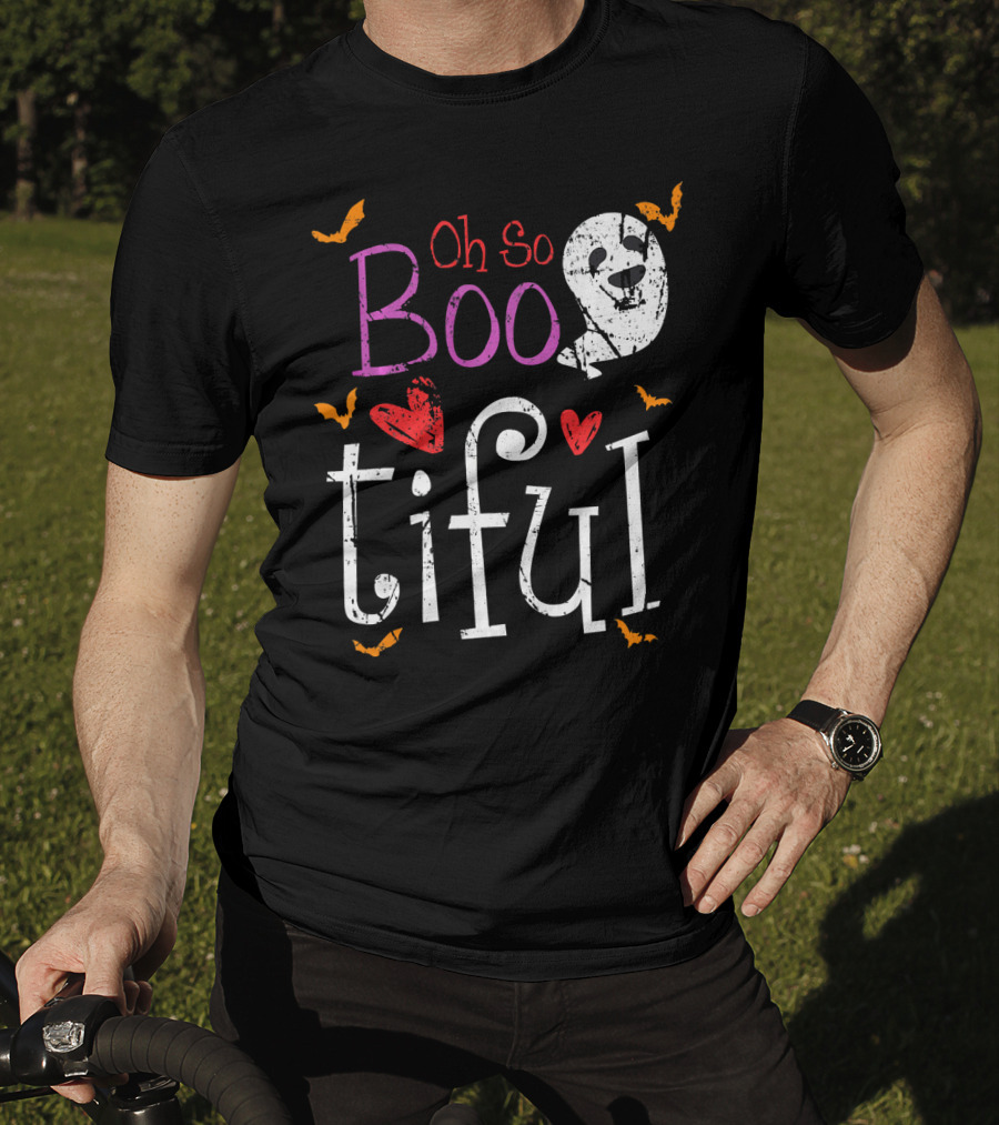 Oh So Boo Tiful Ghost Hearts And Bats T-Shirt