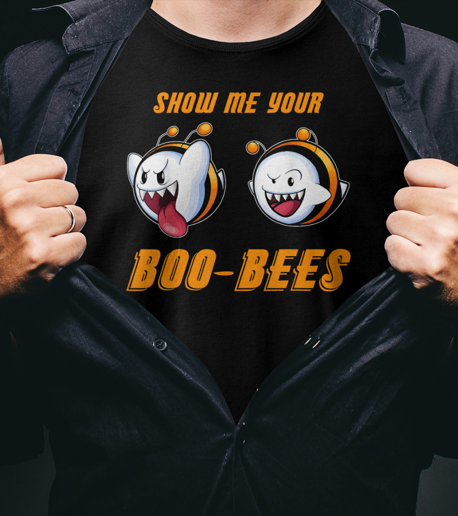 Show Me Your Boo Bees Halloween Ghost Bees T-Shirt