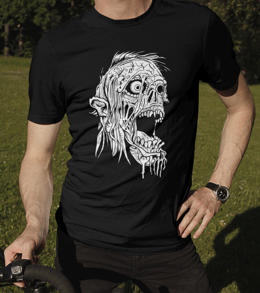Zombie Halloween Horror Costume Top Creepy Skull T-Shirt