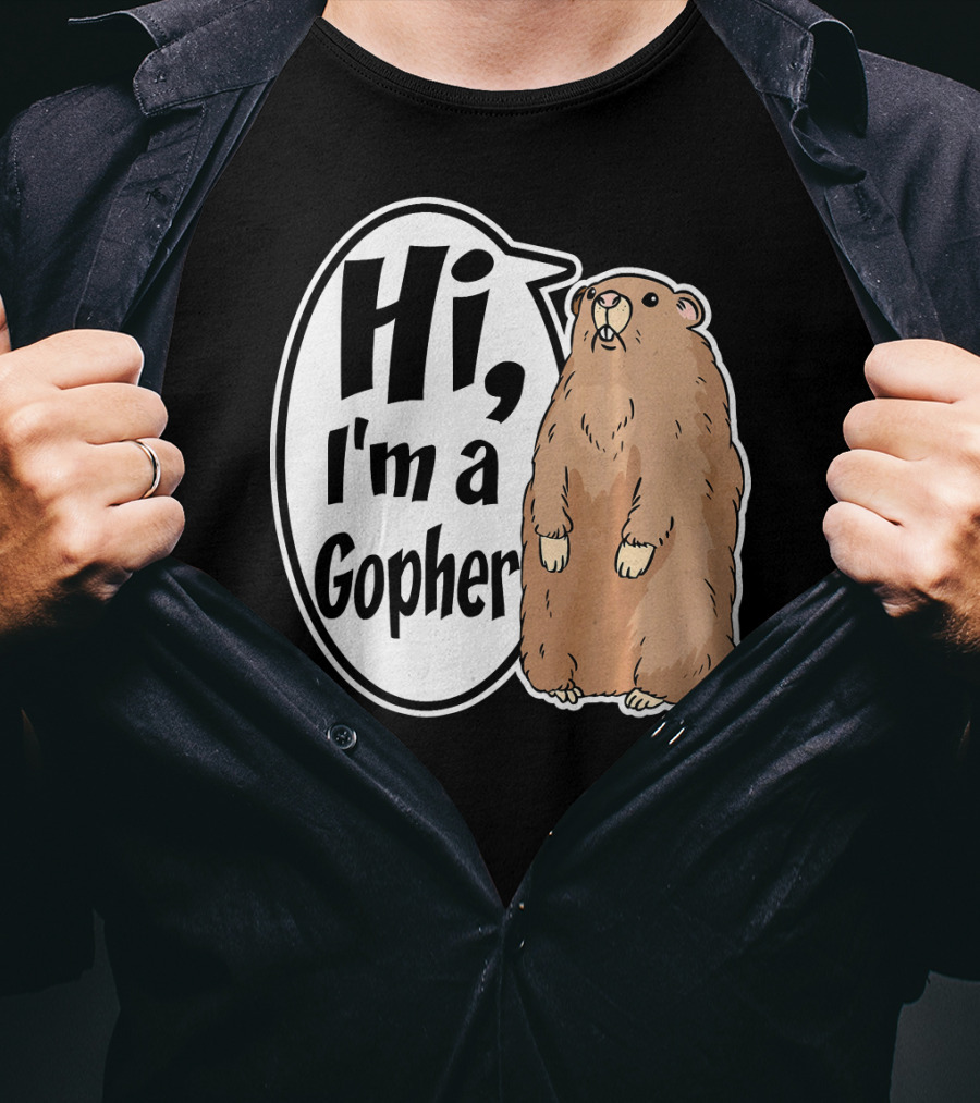 Hi I'm A Gopher Funny Halloween Party Cos T-Shirt