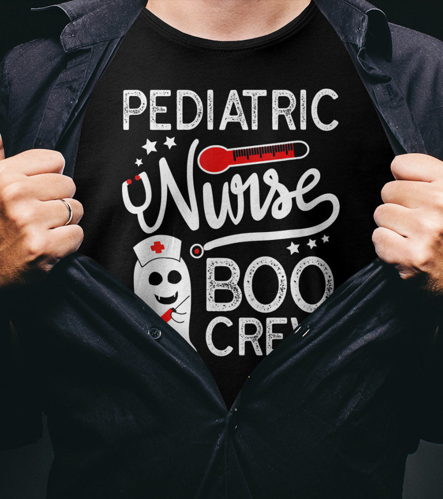 Pediatric Nurse Boo Crew Halloween Costume T-Shirt