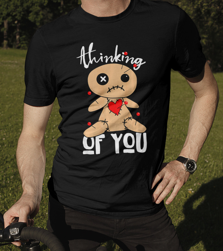 Thinking Of You Funny Halloween Voodoo Doll T-Shirt