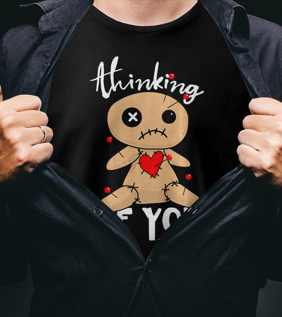 Thinking Of You Funny Halloween Voodoo Doll T-Shirt