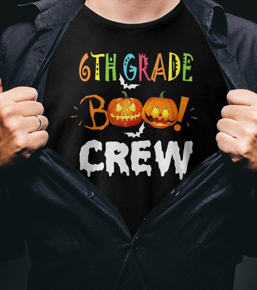 6th Grade Boo Crew Halloween Funny Pumpkins T-Shirt