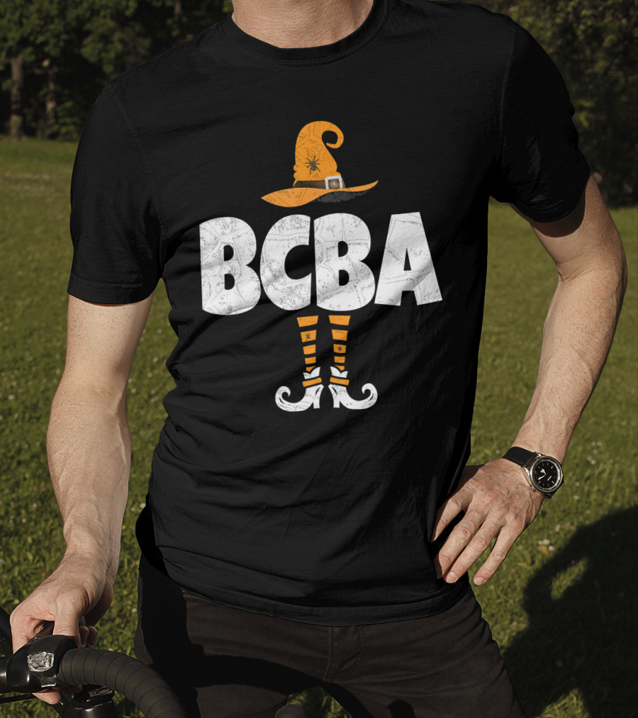 BCBA Witch Hat And Striped Socks Halloween T-Shirt