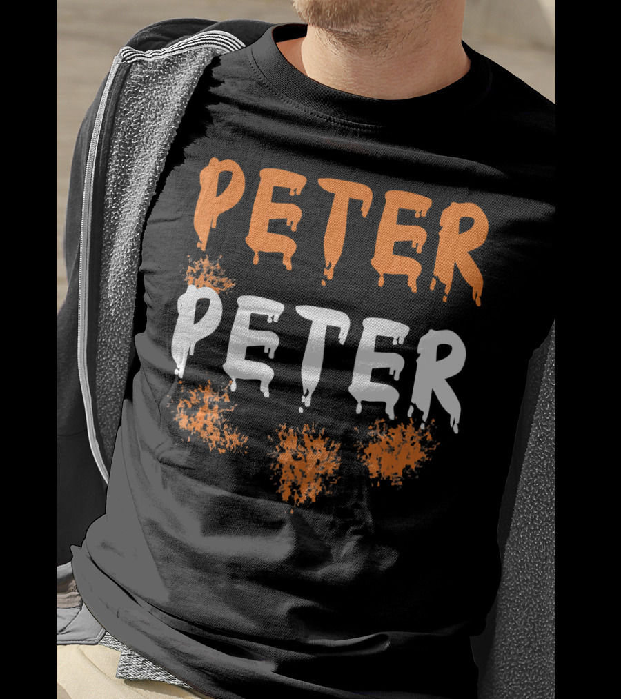 Peter Peter Halloween Pumpkin Eater Spooky Font T-Shirt