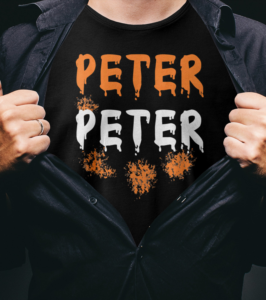 Peter Peter Halloween Pumpkin Eater Spooky Font T-Shirt
