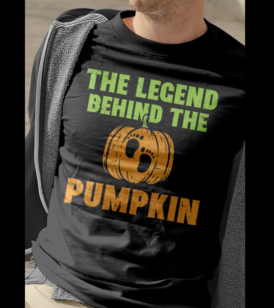 The Legend Behind The Pumpkin Footprints Baby Announcement T-Shirt