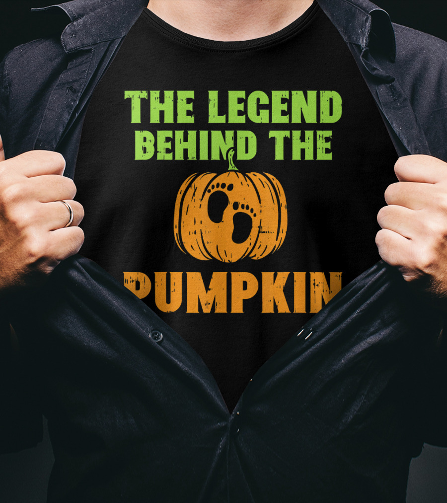 The Legend Behind The Pumpkin Footprints Baby Announcement T-Shirt