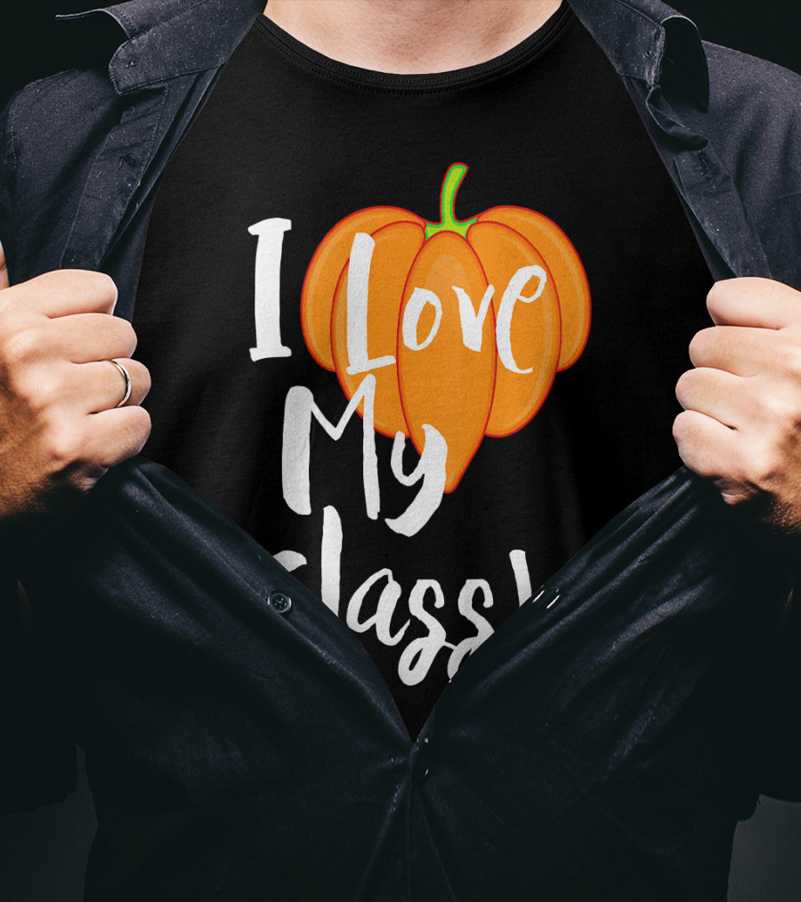 I Love My Class Pumpkin Fall Halloween T-Shirt