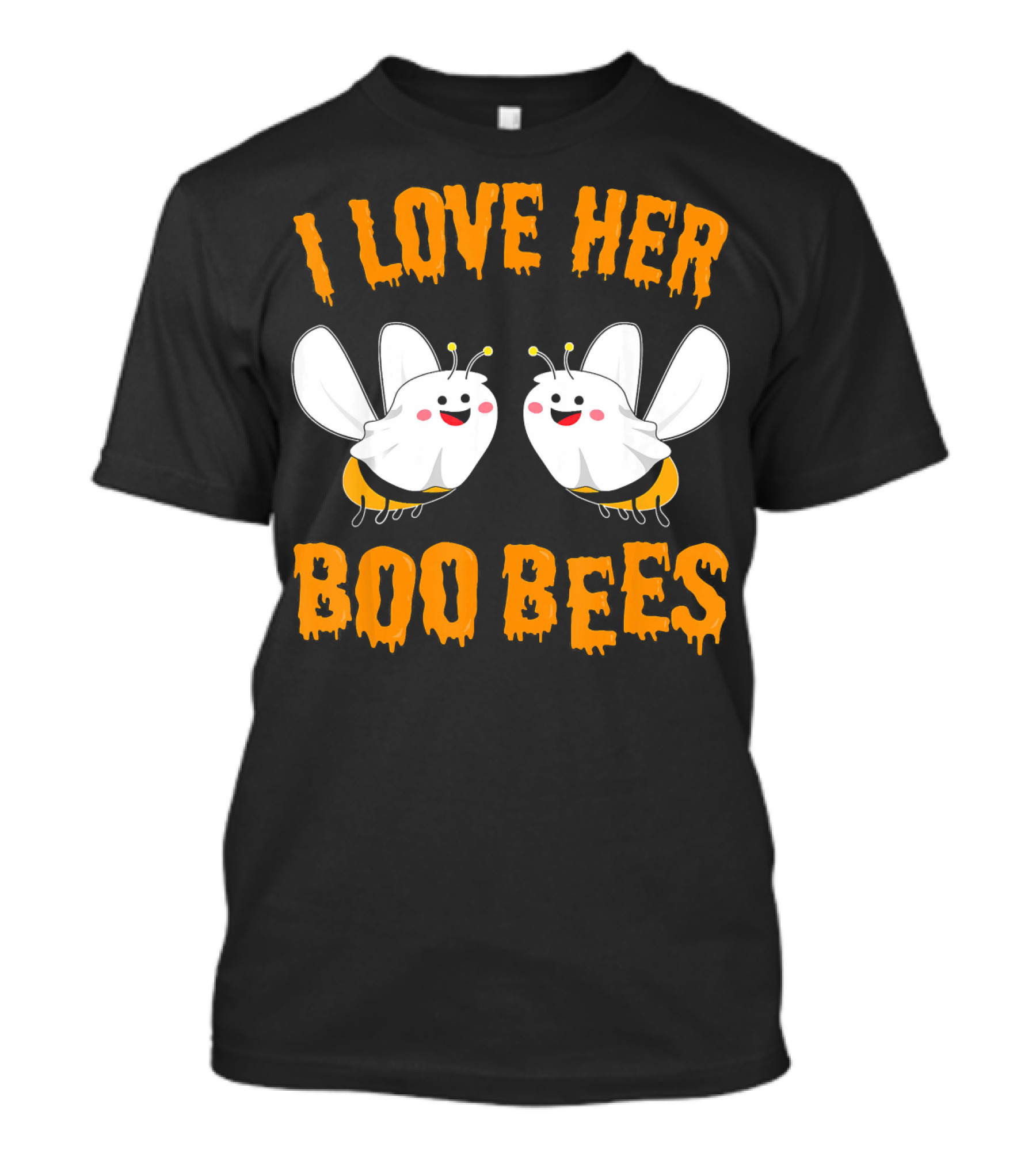 I Love Her Boo Bees Cute Ghost Bees T-Shirt