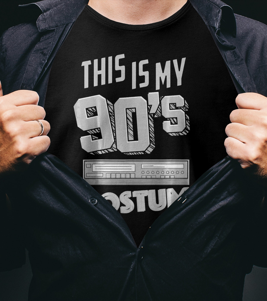 This Is My 90s Costume Funny Hall Cassette Player T-Shirt