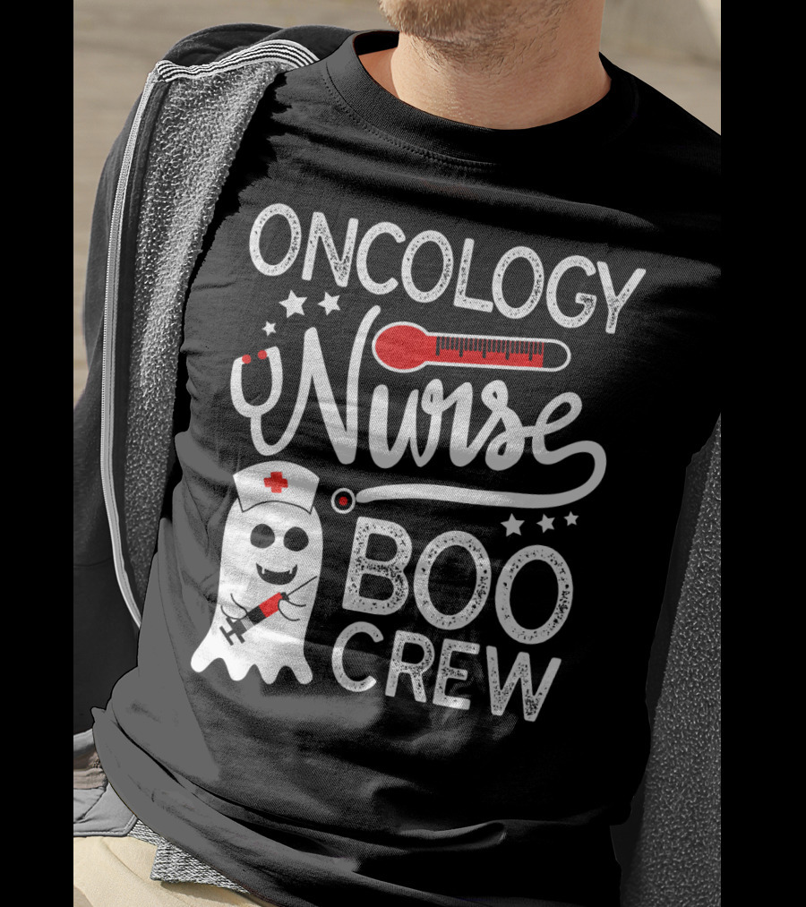Oncology Nurse Boo Crew Halloween Costume T-Shirt