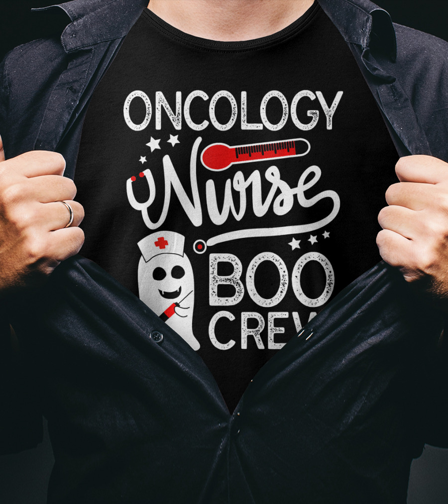 Oncology Nurse Boo Crew Halloween Costume T-Shirt