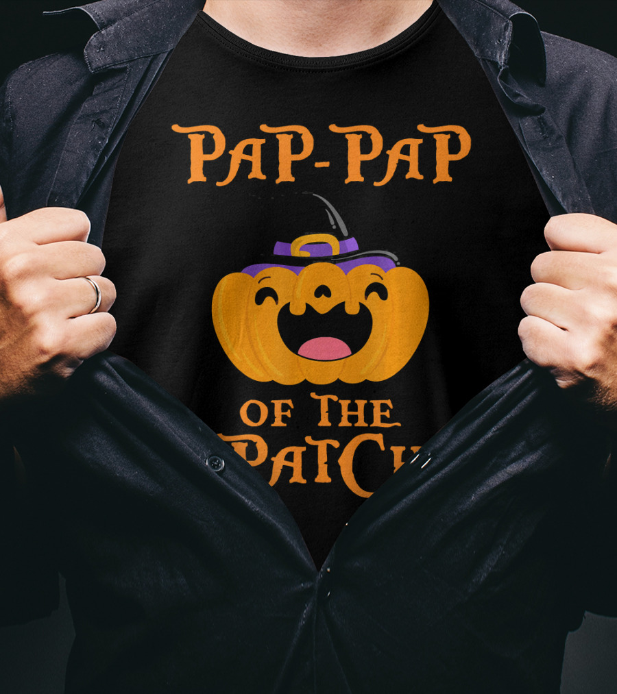 Pap Pap Of The Patch Cute Pumpkin Halloween T-Shirt