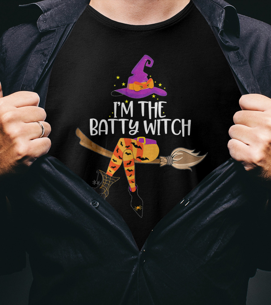 I'm The Batty Witch Halloween Broomstick Costume T-Shirt