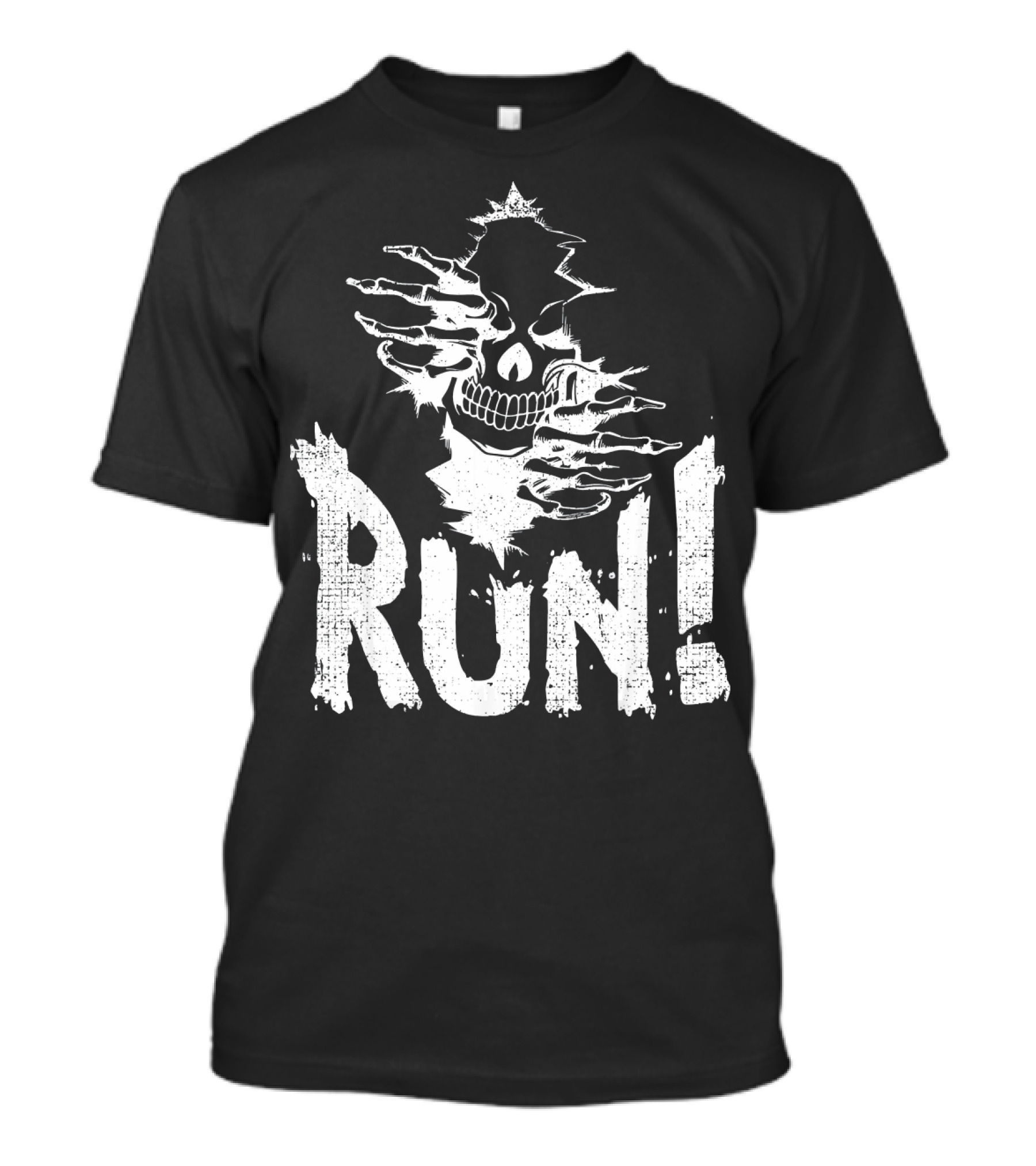 RUN Wicked Halloween Skeleton Skull Evil T-Shirt