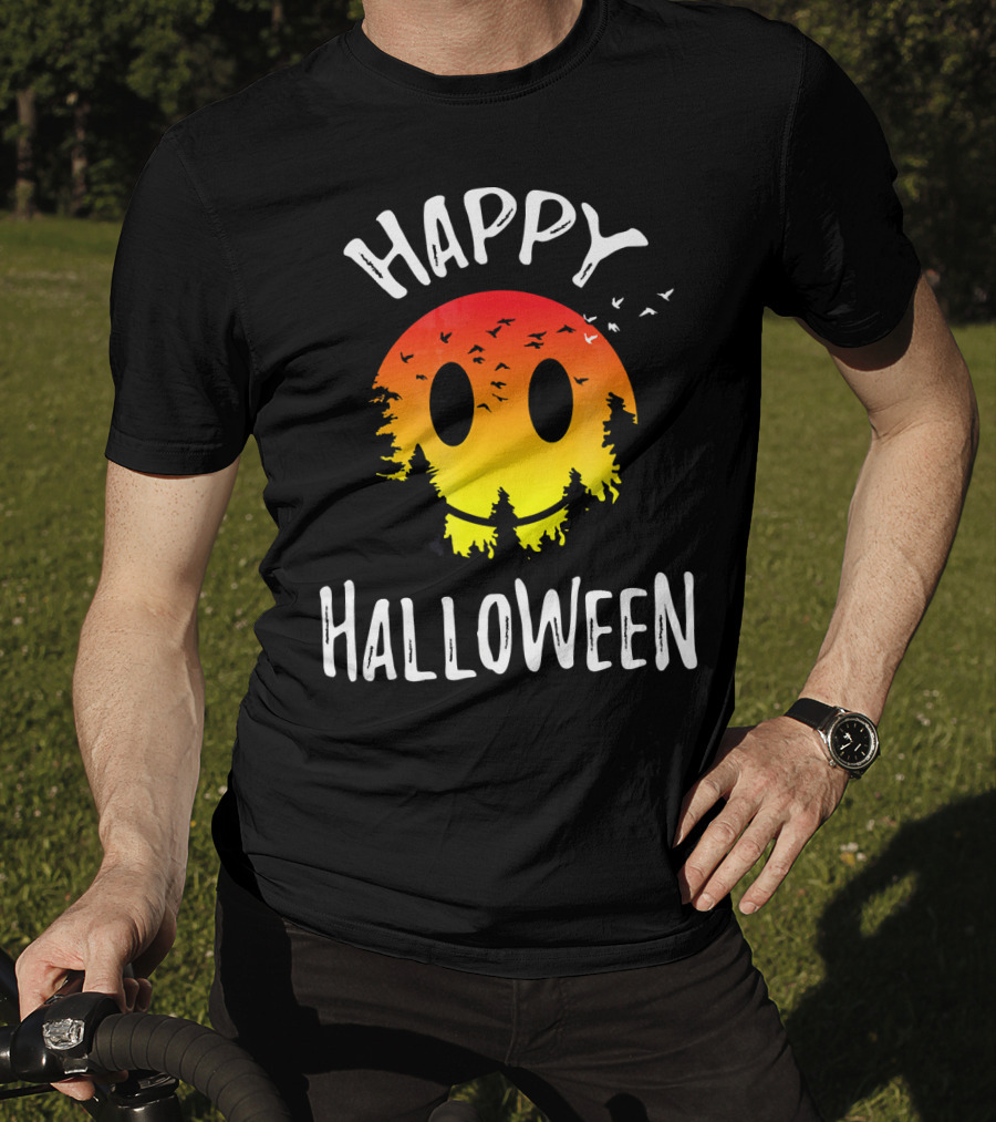 Happy Halloween Spooky Camp Sunset T-Shirt
